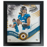 Trevor Lawrence Jaguars Framed 15" x 17" Game Used-Football Collage LE 50