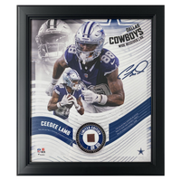 CeeDee Lamb Dallas Cowboys Framed 15" x 17" Game Used Football Collage LE 1/50