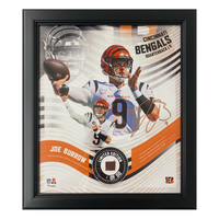 Joe Burrow Bengals Framed 15" x 17" Game Used Football Collage LE 1/50