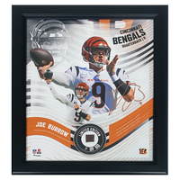 Joe Burrow Bengals Framed 15" x 17" Game Used Football Collage LE 50