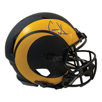 Cooper Kupp Autographed Los Angeles Rams Black and Yellow Eclipse Speed Authentic Helmet Fanatics
