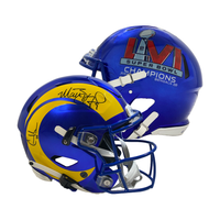 Matthew Stafford / Cooper Kupp Autographed Rams Speed Flex Helmet FANATICS