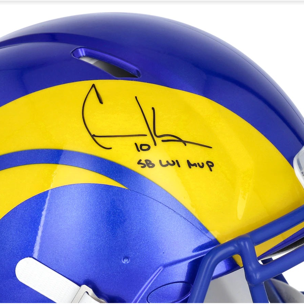 Cooper Kupp Autographed "SB LVI MVP" Rams Authentic Speed Helmet Fanatics