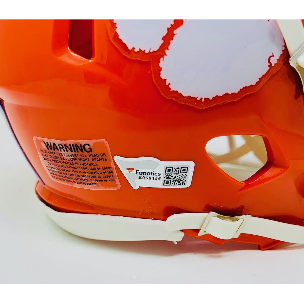TREVOR LAWRENCE Autographed Clemson Tigers Riddell Speed Mini Helmet FANATICS