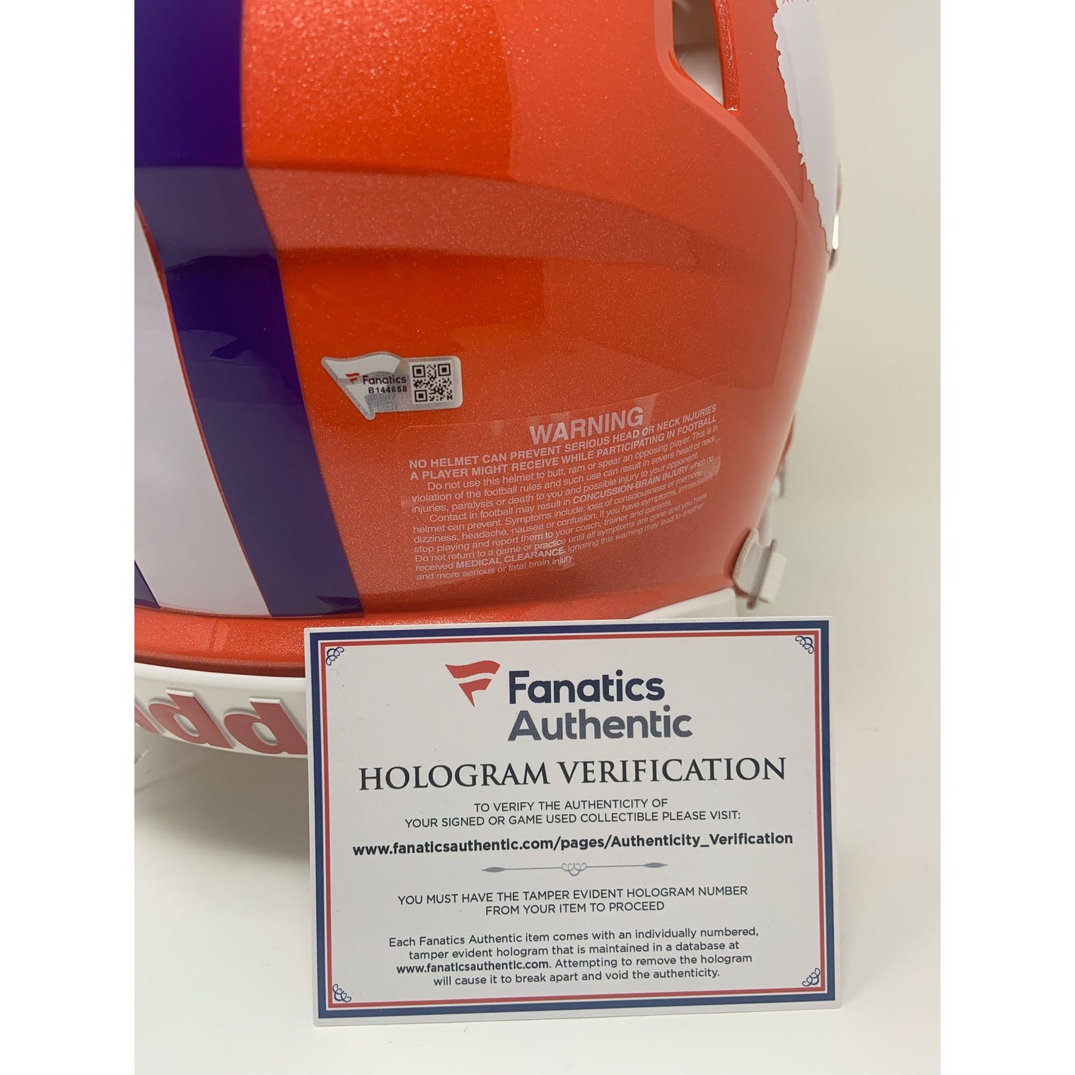 TREVOR LAWRENCE Autographed Clemson Tigers Authentic Speed Helmet FANATICS