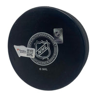 LEON DRAISAITL Autographed Edmonton Oilers "NHL Debut 10-9-14" Edmonton Oilers Puck FANATICS