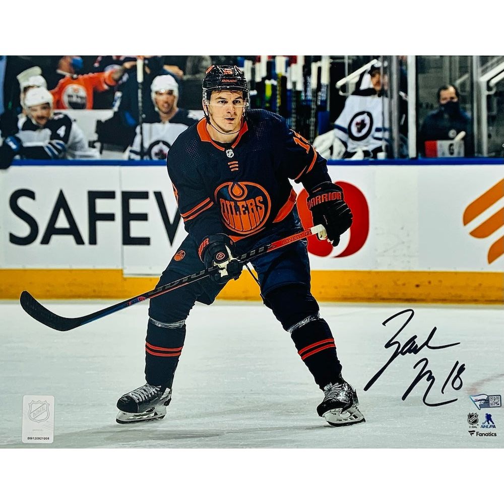 ZACH HYMAN Autographed Edmonton Oilers 11" x 14" Photograph FANATICS
