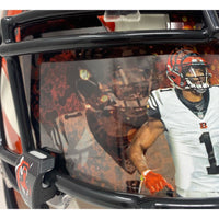 JA'MARR CHASE Autographed Bengals Custom Visor Speed Authentic Helmet FANATICS