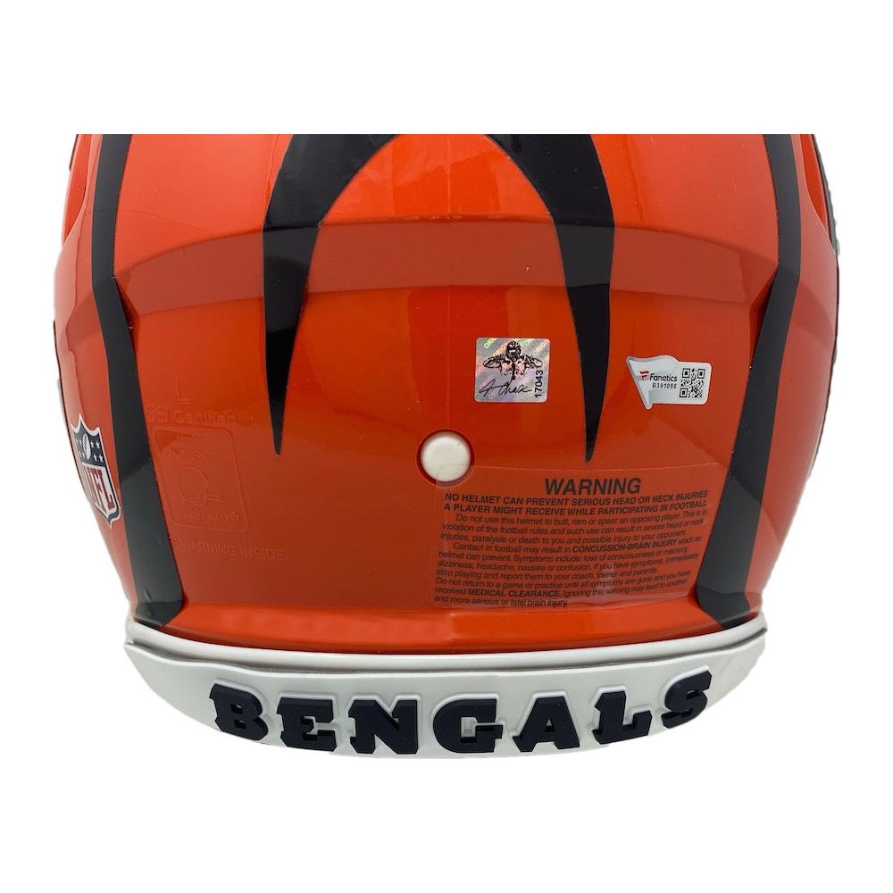 JA'MARR CHASE Autographed Bengals Custom Visor Speed Authentic Helmet FANATICS