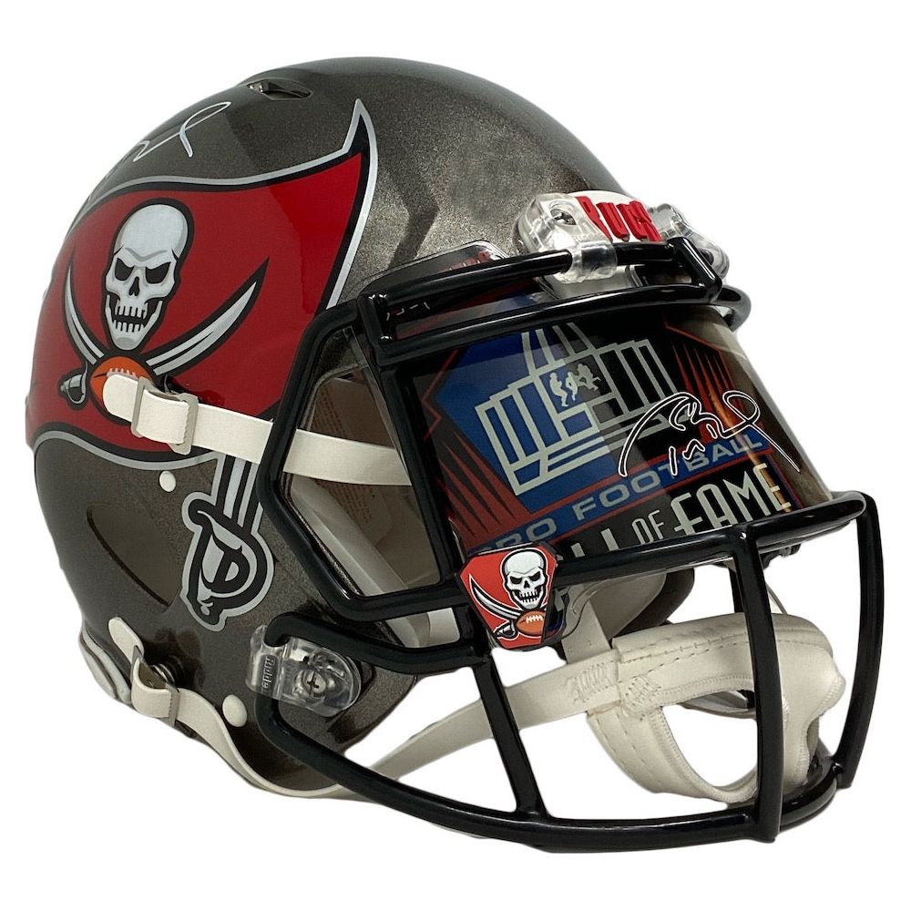 TOM BRADY Autographed Buccaneers HOF Visor Authentic Speed Helmet FANATICS