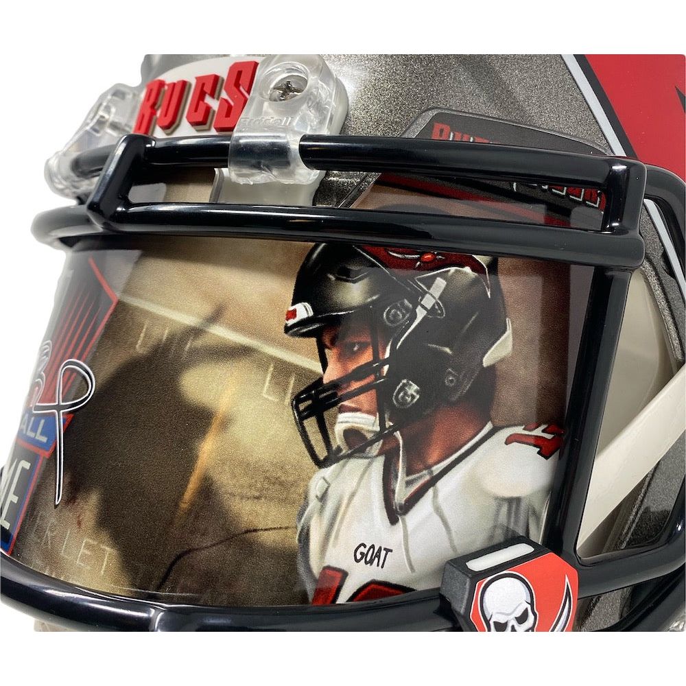 TOM BRADY Autographed Buccaneers HOF Visor Authentic Speed Helmet FANATICS