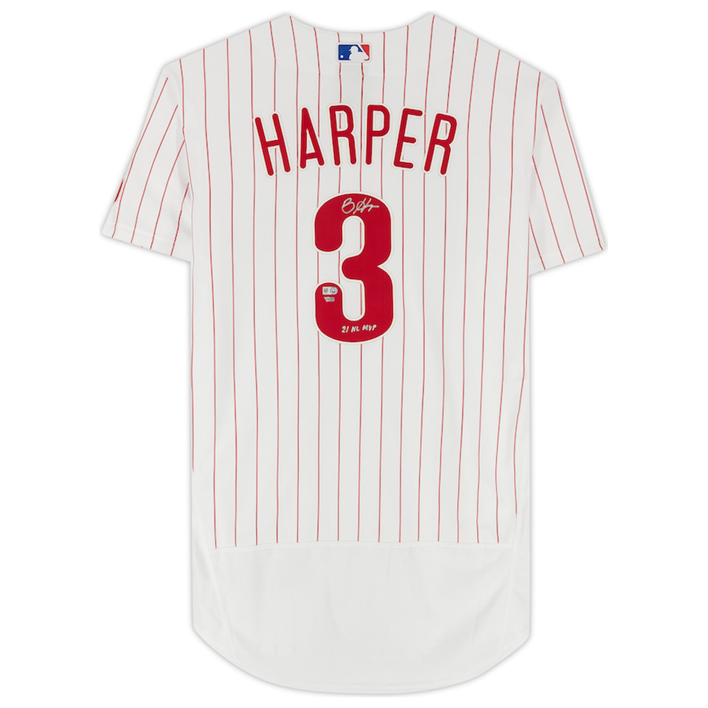 BRYCE HARPER Autographed and inscribed "21 NL MVP" Philadelphia Phillies Authentic Jersey FANATICS