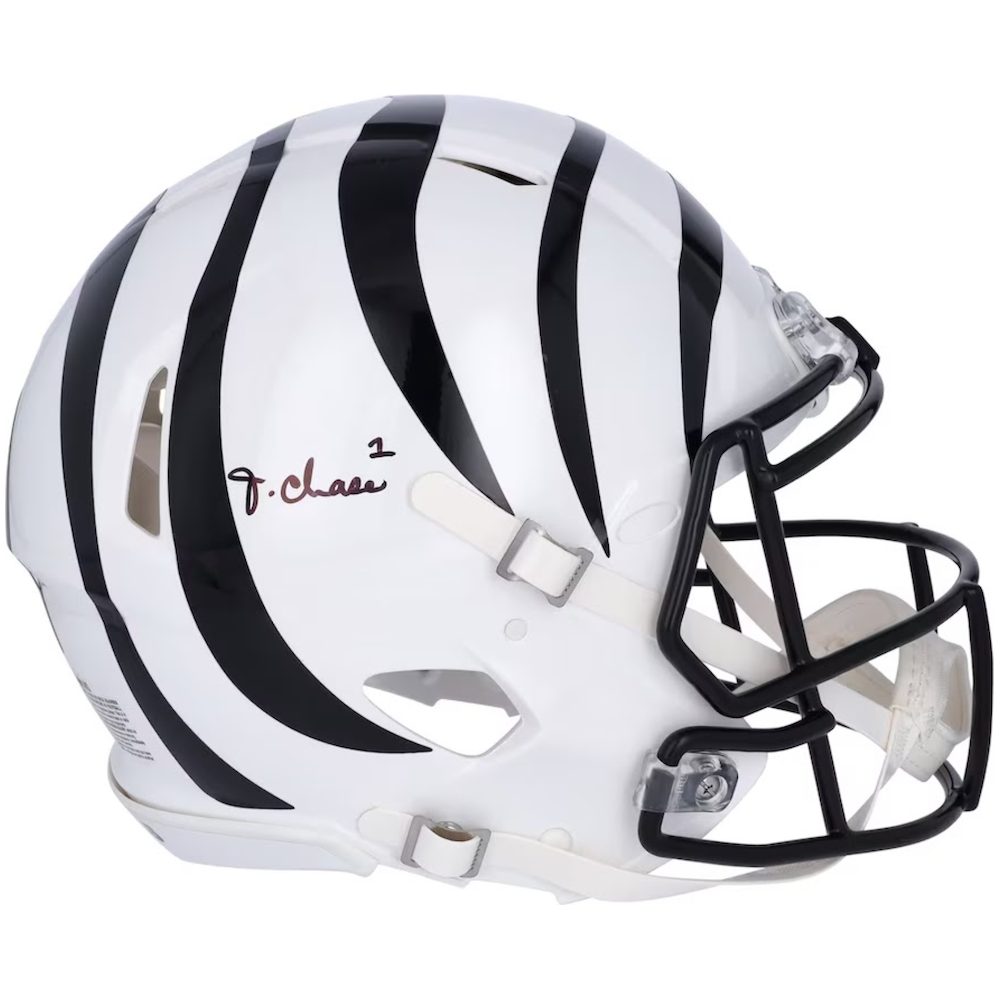 JA'MARR CHASE Autographed Bengals Alternate Speed Authentic Helmet FANATICS