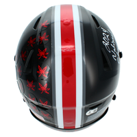Quinshon Judkins Autographed & Inscribed "24 National Champs" Ohio State Buckeyes Black Alternate Speedflex Authentic Helmet Beckett