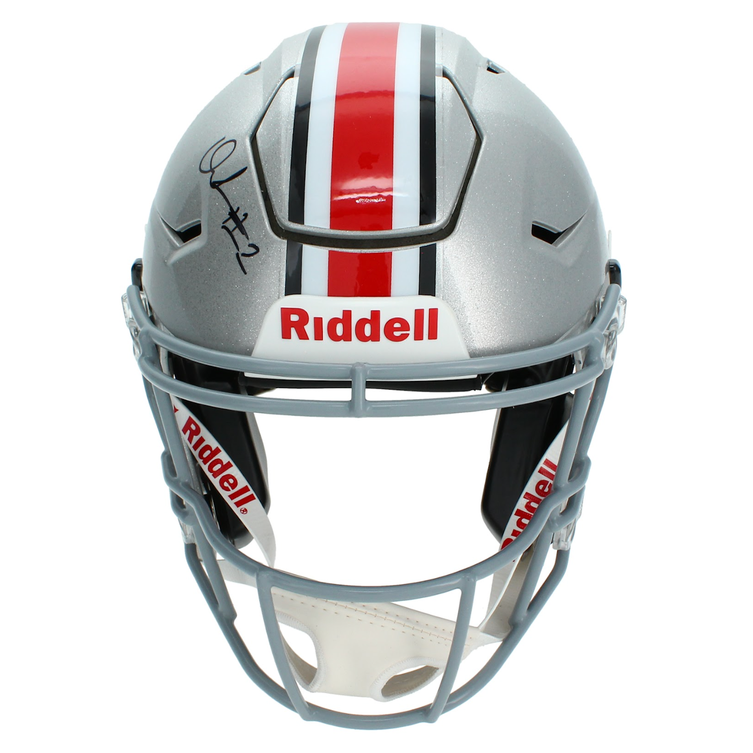 Quinshon Judkins Autographed &amp; Inscribed "24 National Champs" Ohio State Buckeyes Speedflex Authentic Helmet Beckett
