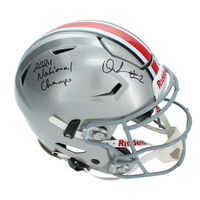 Quinshon Judkins Autographed &amp; Inscribed "24 National Champs" Ohio State Buckeyes Speedflex Authentic Helmet Beckett