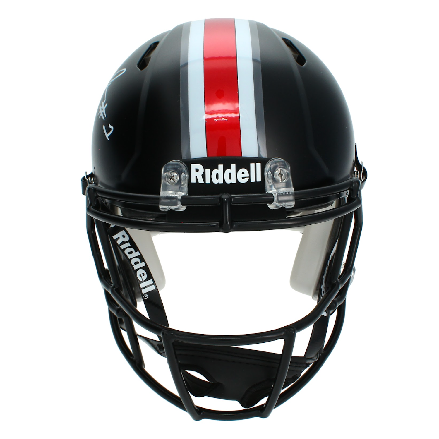 Quinshon Judkins Autographed Ohio State Buckeyes Black Alternate Speed Authentic Helmet Beckett