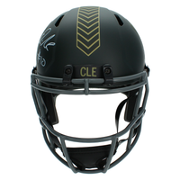 Quinshon Judkins Autographed Cleveland Browns 2025 Salute to Service Speed Full Size Helmet Beckett