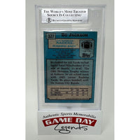 Bo Jackson Autographed Raiders 1988 Topps #327 RC Rookie Card Raiders Beckett