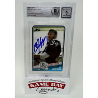 Bo Jackson Autographed Raiders 1988 Topps #327 RC Rookie Card Raiders BAS 9 Auto