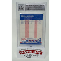 Bo Jackson Kansas City Royals Autographed 1987 Fleer Baseball #369 Royals RC Trading Card BAS 10