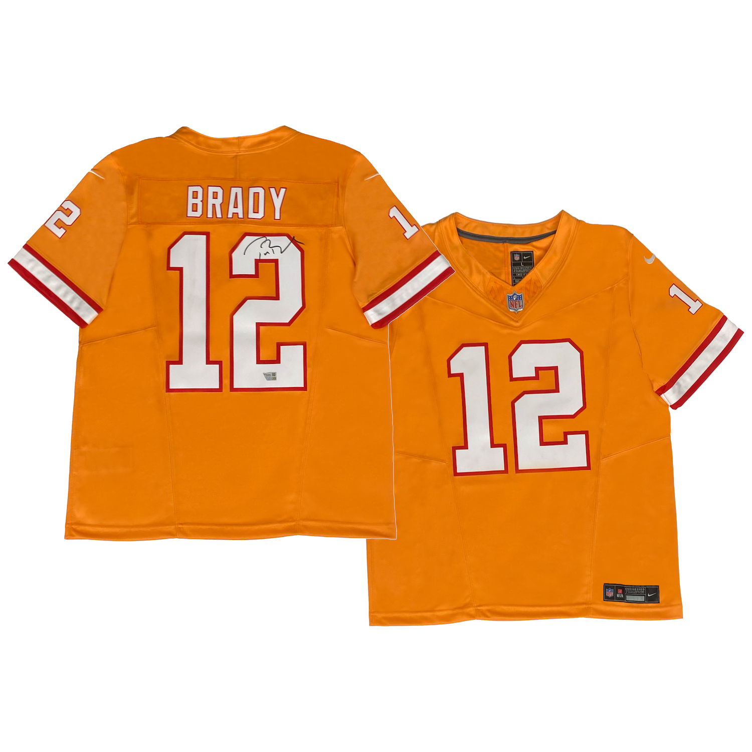 Tom Brady Autographed Buccaneers Creamsicle Nike Limited F.U.S.E Jersey Fanatics