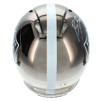 Brock Bowers Autographed Las Vegas Raiders Spectra Chrome Custom Speed Authentic Helmet with visor & 3D Bumpers Beckett