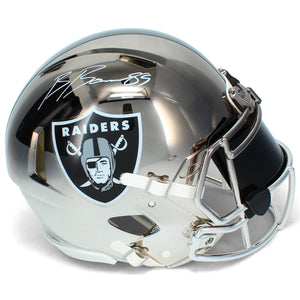 Brock Bowers Autographed Las Vegas Raiders Custom Spectra Chrome Speed Authentic Helmet Beckett