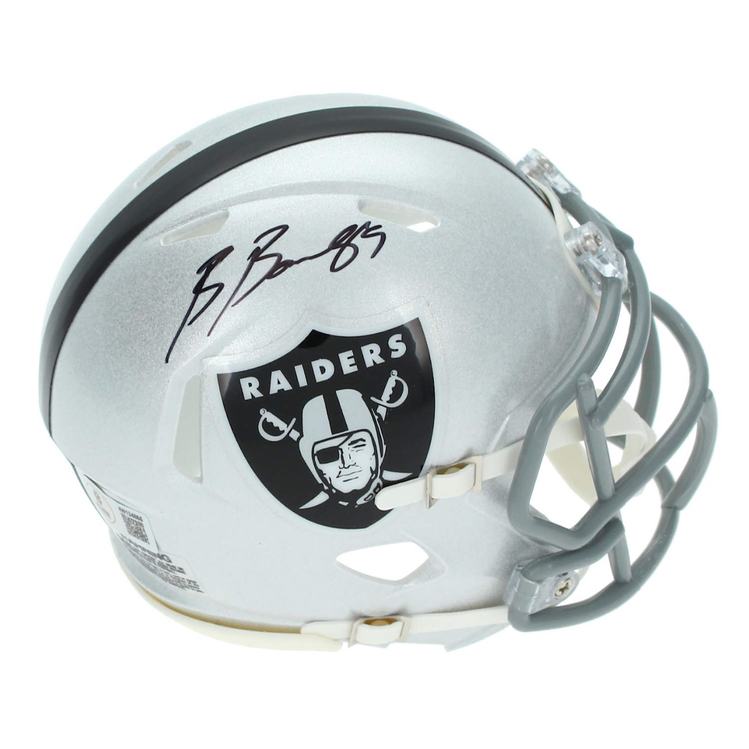 Brock Bowers Autographed Las Vegas Raiders Mini Speed Helmet Beckett