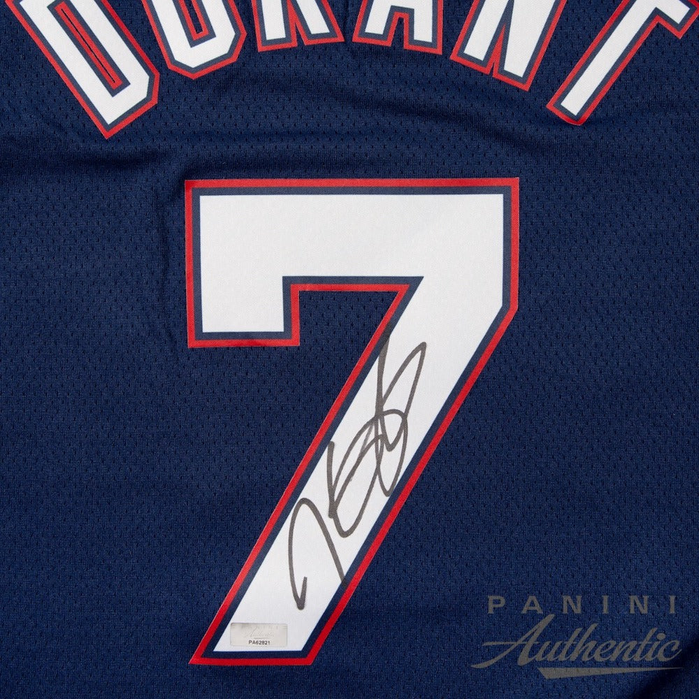 KEVIN DURANT Autographed Brooklyn Nets 75th Anniversary City Edition Jersey PANINI
