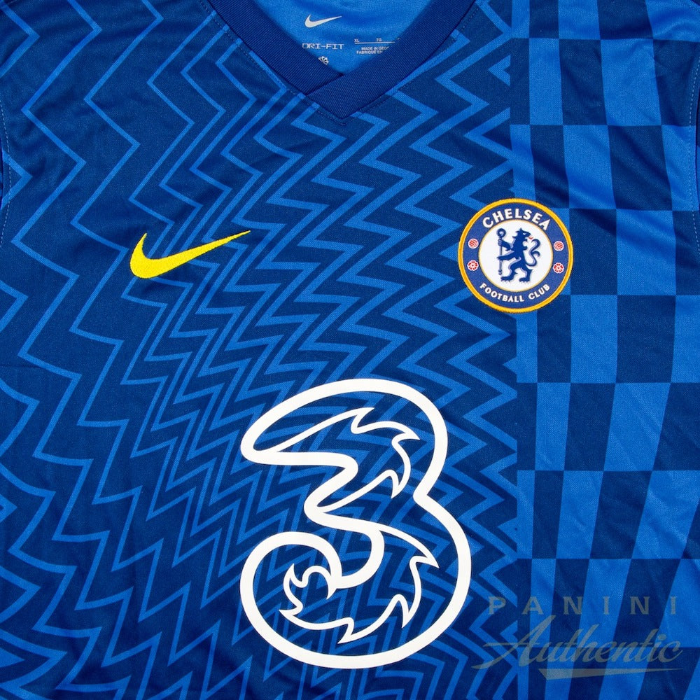CHRISTIAN PULISIC Autographed 2021-22 Chelsea FC #10 Home Jersey PANINI