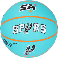 Victor Wembanyama Autographed San Antonio Spurs Turquoise City Edition Basketball Fanatics