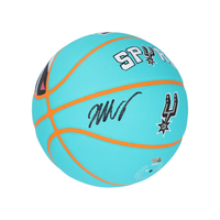 Victor Wembanyama Autographed San Antonio Spurs Turquoise City Edition Basketball Fanatics
