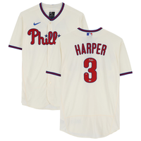 BRYCE HARPER Autographed Philadelphia Phillies Authentic Cream Jersey FANATICS