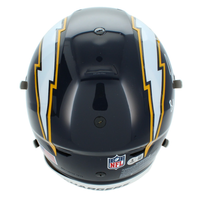 Omarion Hampton Autographed & Inscribed "BOLT UP!" Los Angeles Chargers Navy 2025 Alternate Speedflex Authentic Helmet Beckett