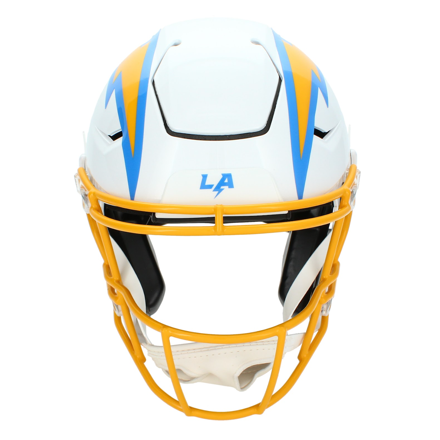 Omarion Hampton Autographed &amp; Inscribed "BOLT UP!" Los Angeles Chargers Speedflex Authentic Helmet Beckett