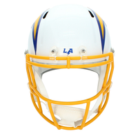 Omarion Hampton Autographed Los Angeles Chargers Royal Color Rush Speed Replica Helmet Beckett