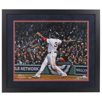 David Ortiz Autographed Boston Red Sox "3x WS Champs, HOF 22" Framed Photograph Fanatics LE 34