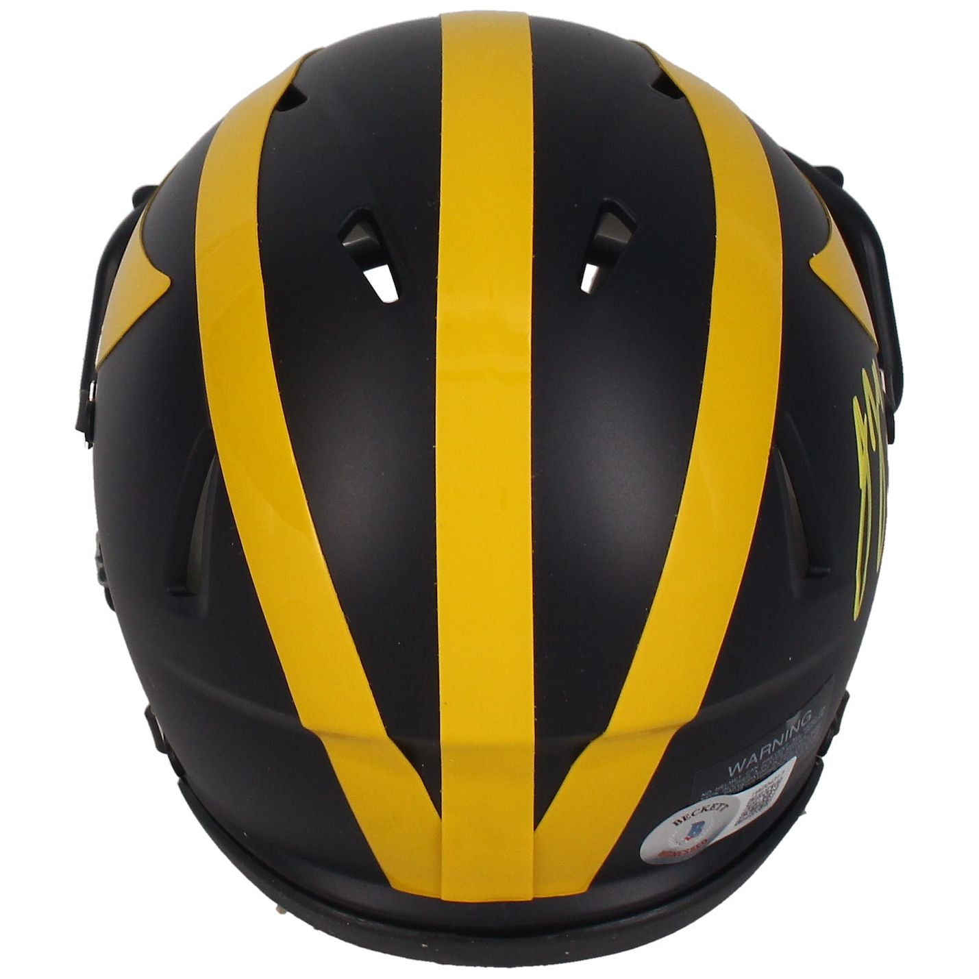 J.J. McCarthy Autographed Michigan Wolverines Mini Speed Helmet Beckett