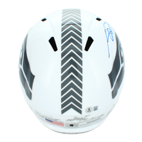 Sam Darnold Autographed Seattle Seahawks 2024 Salute To Service Full Size Replica Speed Helmet Beckett