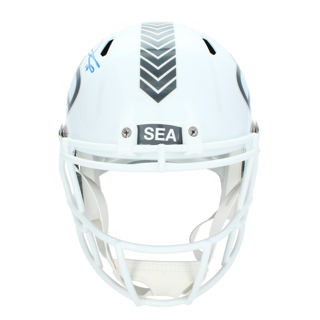 Sam Darnold Autographed Seattle Seahawks 2024 Salute To Service Full Size Replica Speed Helmet Beckett