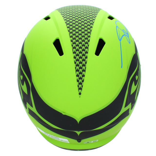 Sam Darnold Autographed Seattle Seahawks 'RAVE' Full Size Speed Helmet Beckett
