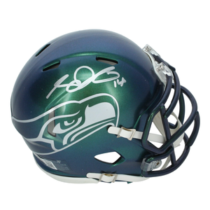 Sam Darnold Autographed Seattle Seahawks Green Chrome Rivalries Mini Speed Helmet Beckett