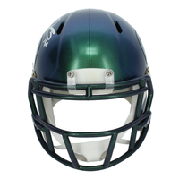 Sam Darnold Autographed Seattle Seahawks Green Chrome Rivalries Mini Speed Helmet Beckett