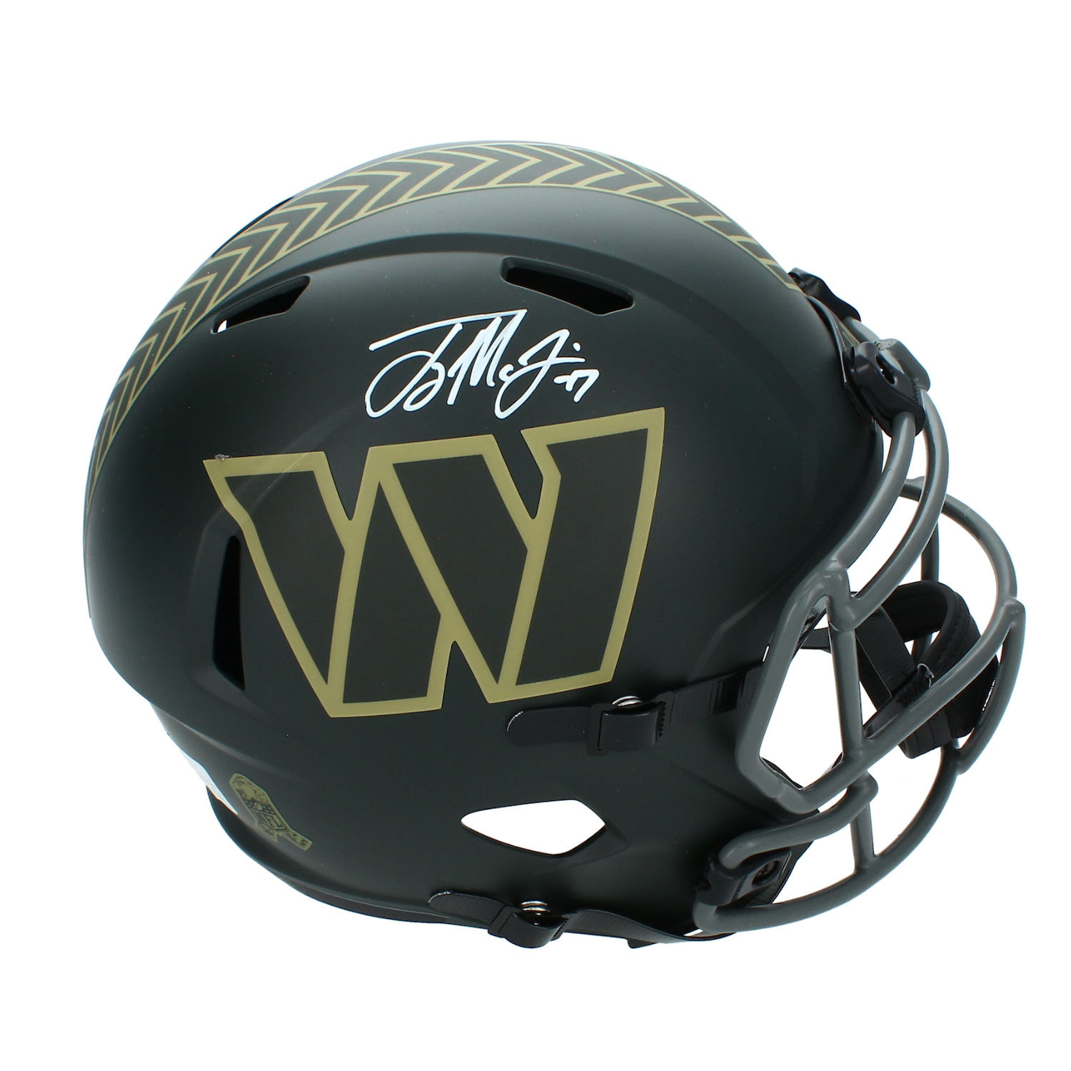 Terry McLaurin Autographed Washington Commanders 2025 Salute to Service Full Size Helmet Beckett