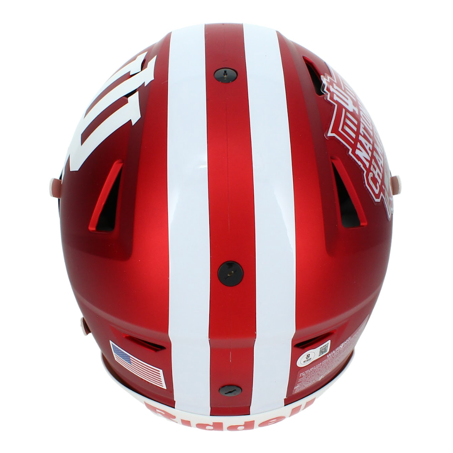 Aidan Fisher Autographed/Inscribed "2025 National Champs" Indiana Hoosiers National Champions Logo Speedflex Authentic Helmet Beckett