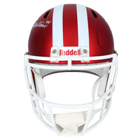 Aidan Fisher Autographed Indiana Hoosiers National Champions Logo Full Size Speed Helmet Beckett