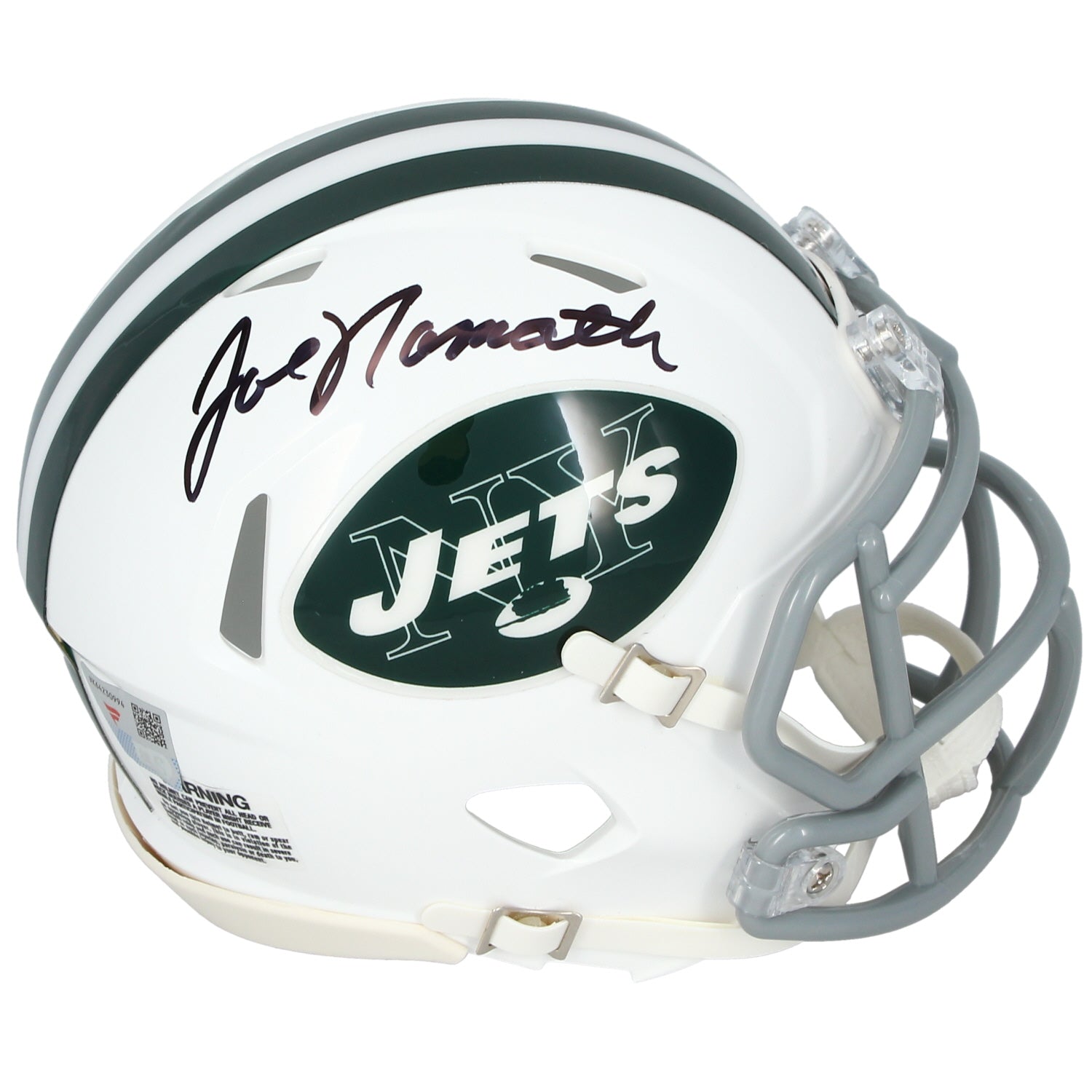 Joe Namath Autographed New York Jets 1965-77 Throwback Mini Helmet Fanatics