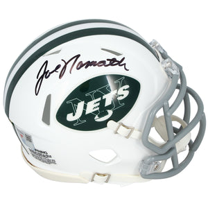 Joe Namath Autographed New York Jets 1965-77 Throwback Mini Helmet Fanatics
