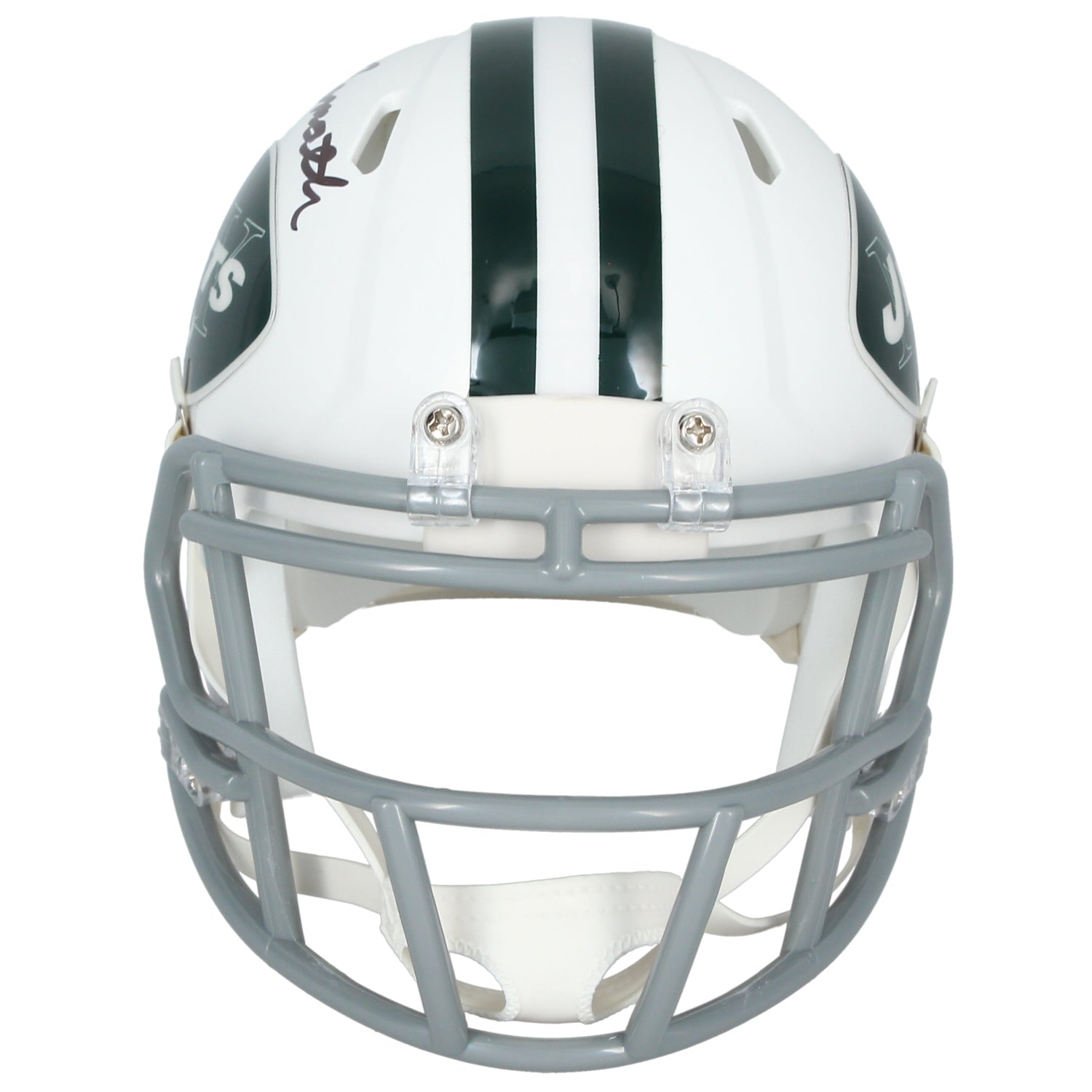 Joe Namath Autographed New York Jets 1965-77 Throwback Mini Helmet Fanatics